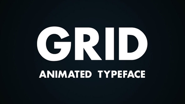 GRID - Animated Typeface / Works in many languages