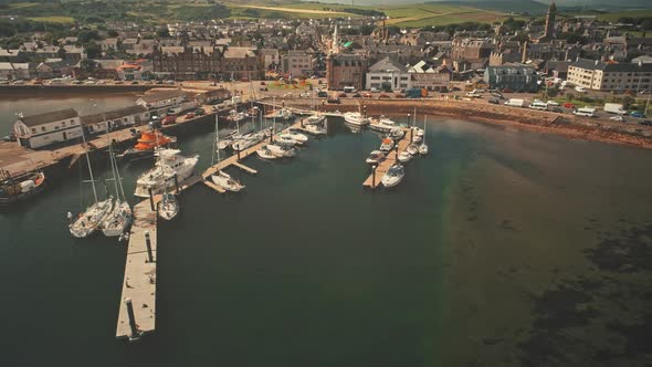 Sun Dock with Yachts Aerial