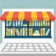 Library in Laptop - GraphicRiver Item for Sale