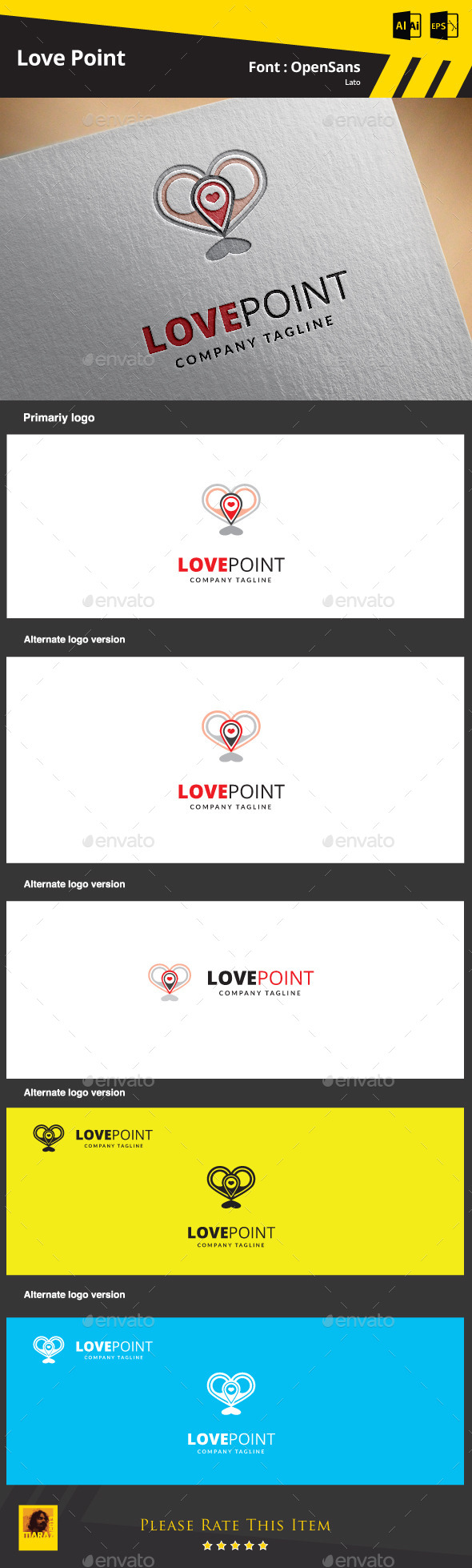 Love point  Logo Template