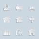 Paper Real Estate Icons - GraphicRiver Item for Sale