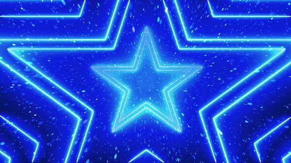 Blue Moving Stars Motion video Background