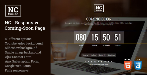 NC - Responsive Coming-Soon Page