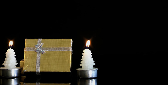 Gift Box and Christmas Candle 2