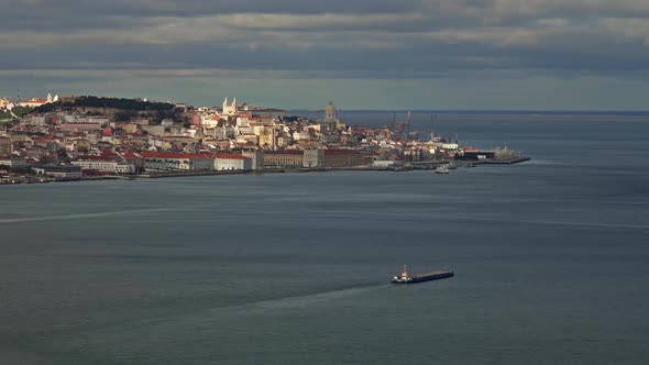 Lisbon Old City Center at Sunset