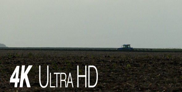 Autumn Plowing the Fields with a Tractor 8