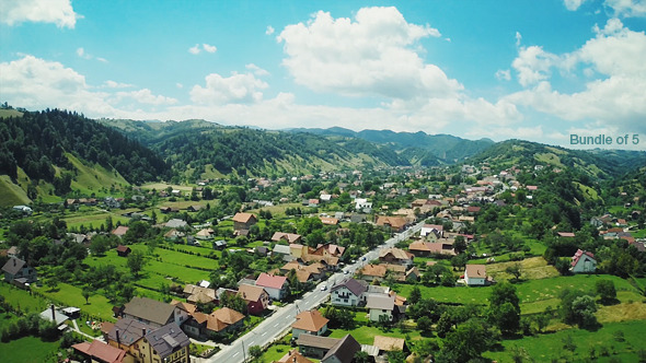 Flying Above Village in the Mountains alt
