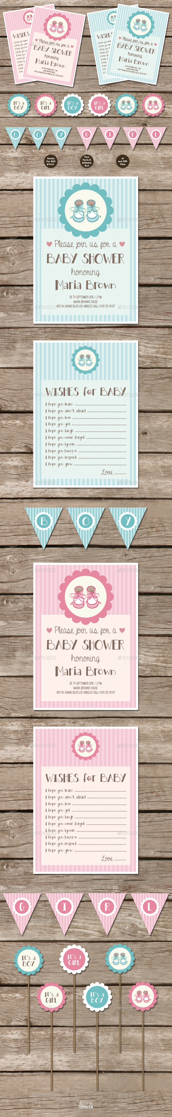 Baby Shower Invitation Cards & Party Templates