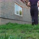 A Man Goes To Mow The Grass Slow Motion - VideoHive Item for Sale