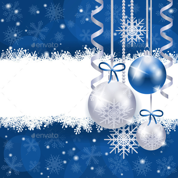 Christmas Background with Baubles