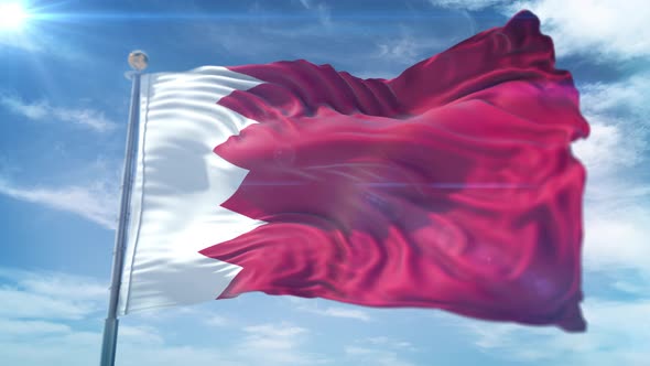 4K 3D Bahrain Flag