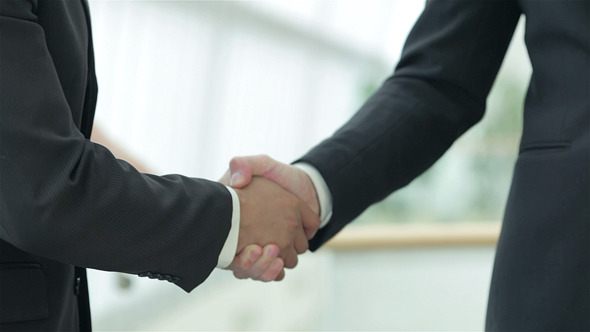 Two Successful Businessman Shake Hands