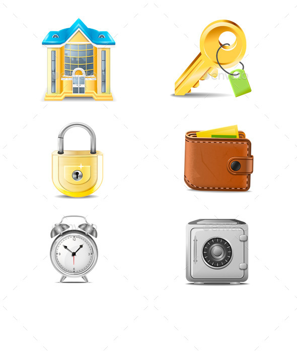 Real Estate Business Icons Vector