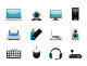 Computer Set Icon Vector