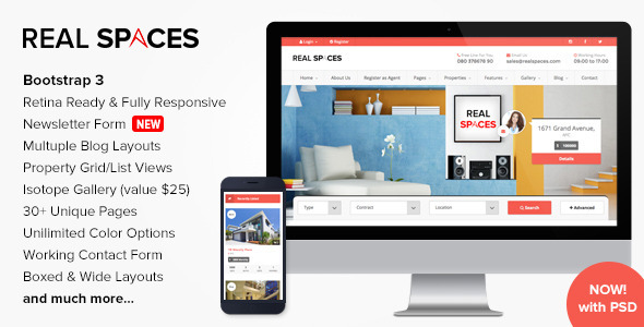 Real Spaces - Responsive Properties Directory Template