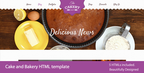 Cakery - Cake and Bakery HTML Template