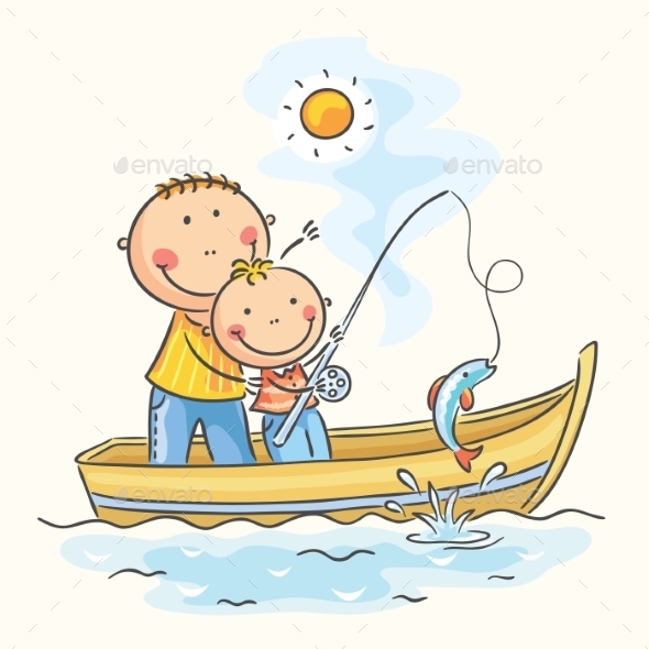 Father and Son in the Boat