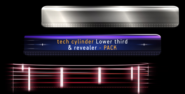 Tech cylinder - Lower Thirds & Vfx Revealer pack
