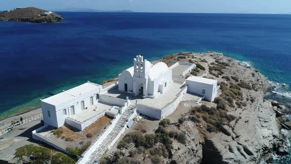 Chrisopigi Monastery in Faros on the island of Sifnos in the Cyclades in Greece