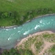 Aerial View of Natural Winding River in Green grass field - VideoHive Item for Sale