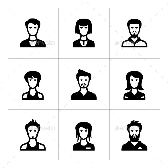 Set Icons of People