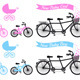 Baby Shower With Tandem Bicycle - GraphicRiver Item for Sale