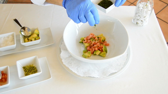 Mixing Cooking Ingredients in a Bowl