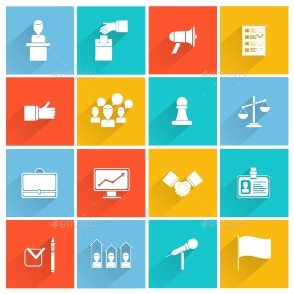 Elections Icons Set