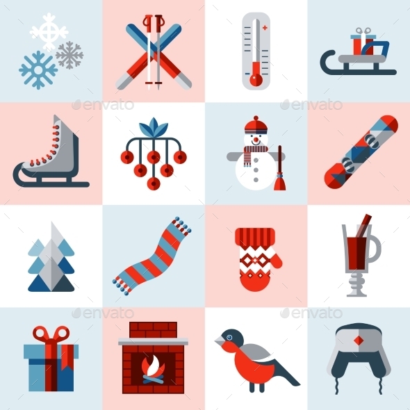 Winter Icons Set