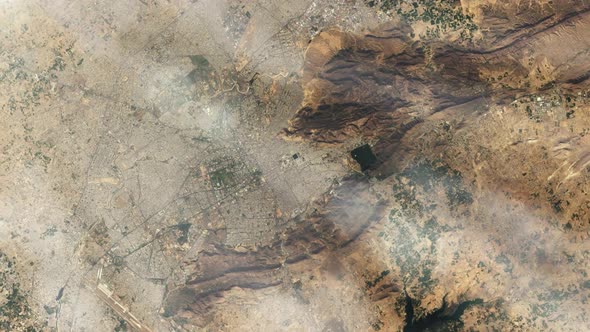 The city of Jaipur from Space.
