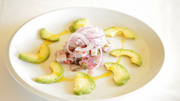 Ceviche with Avocado Food