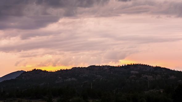 Red Sunset Leaving Day 