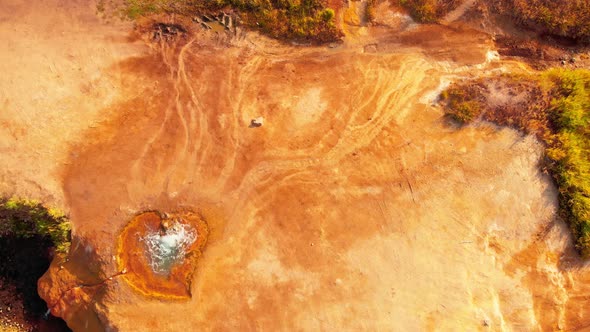 Top View Heart Shaped Mineral Hot Spring Pool