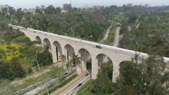Aerial of Cabrillo Bridge and Cabrillo Freeway alt