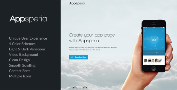 Appsperia -  App Landing Page