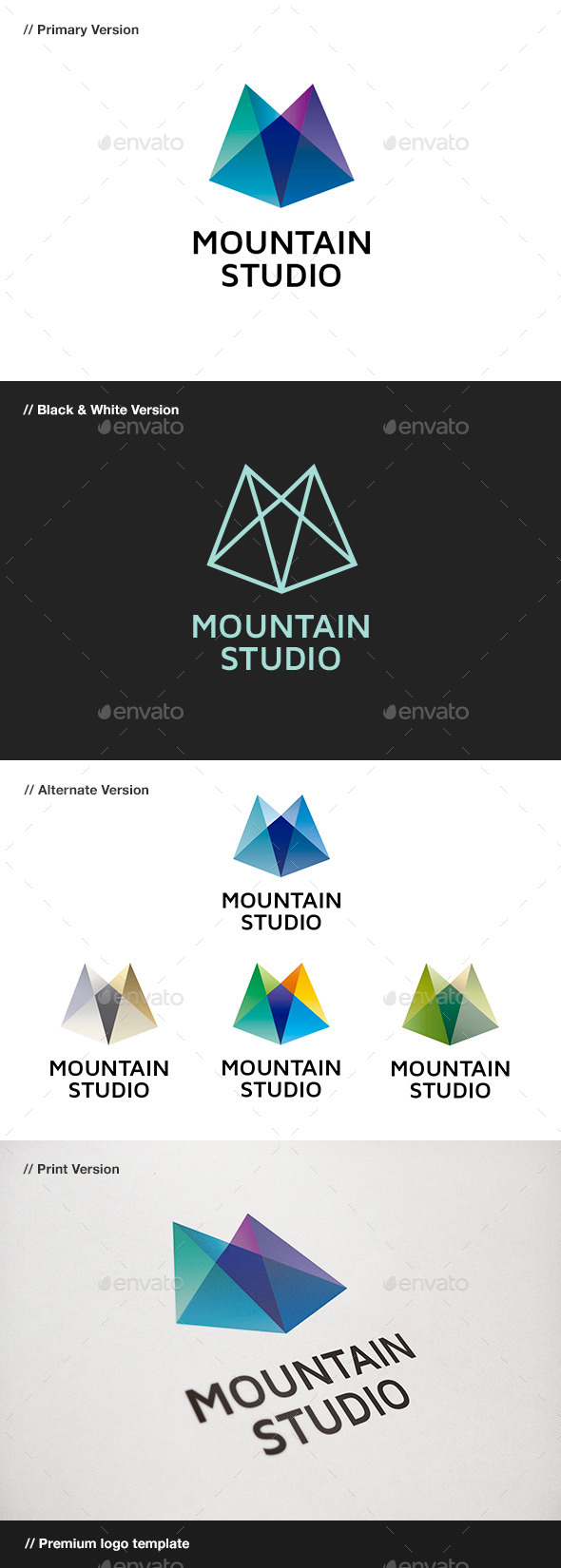 Mountain Studio - Abstract Logo