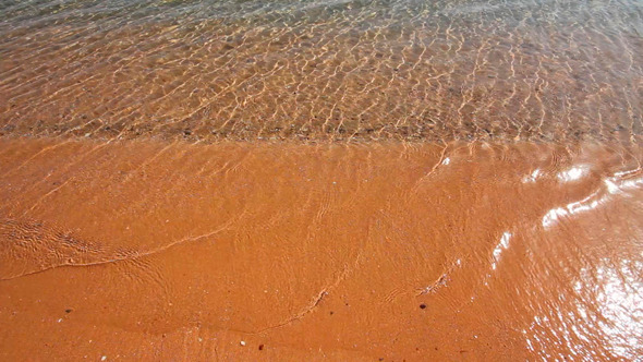 Shallow Of Sea On Gold Sand Beach