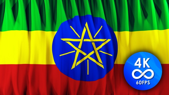 Flag loop ETHIOPIA |4K| 60fps