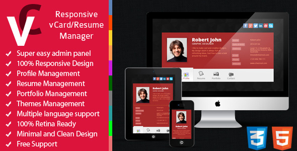 Premium - Responsive vCard / Resume Manager