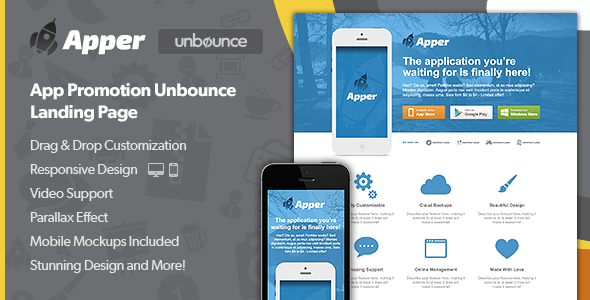 Apper - App Promotion Unbounce Landing Page