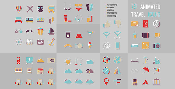 79 Travel icons