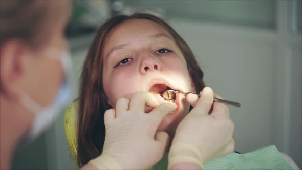 Cleaning of Teeth in Dental Cabinet