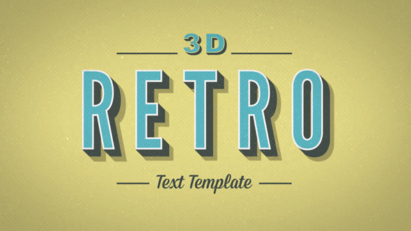 3D Retro Kinetic Typography
