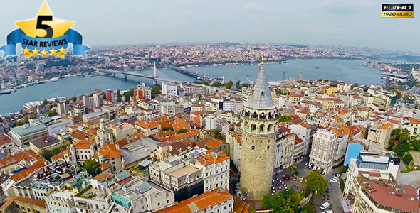 Aerial View of Galata Tower