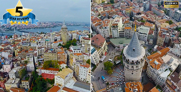 Aerial View of Galata Tower