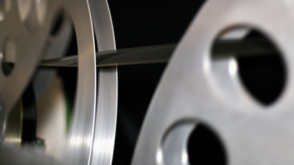 35mm Film Cinema Reels Rewinding