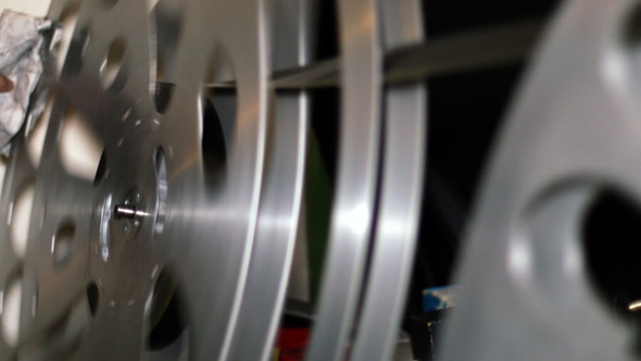 35mm Film Cinema Reels Rewinding