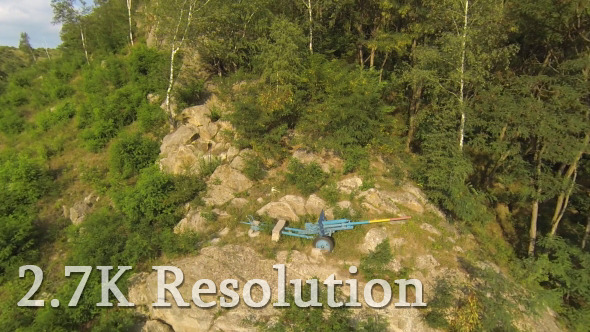 Flying over Mountain Forest