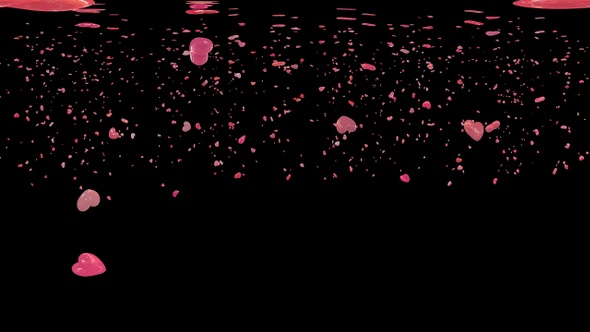 Falling Valentine Hearts 360 VR alt