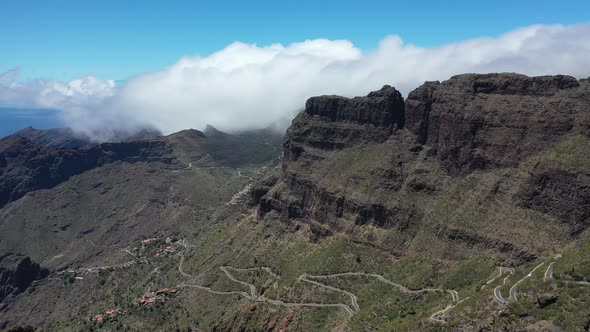 Tenerife, the road leading to the Masca gorge